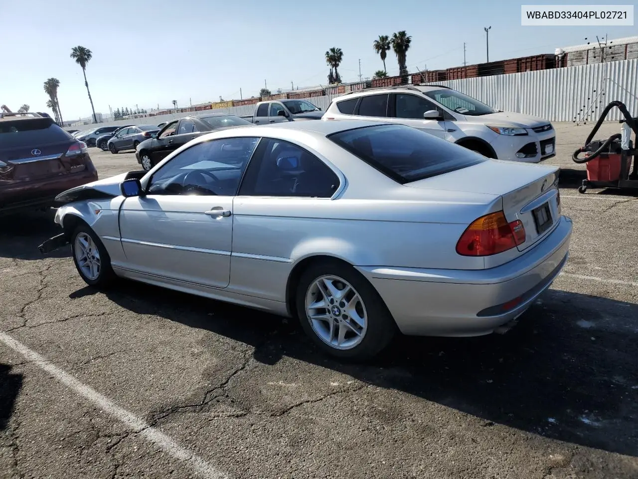 2004 BMW 325 Ci VIN: WBABD33404PL02721 Lot: 56375935
