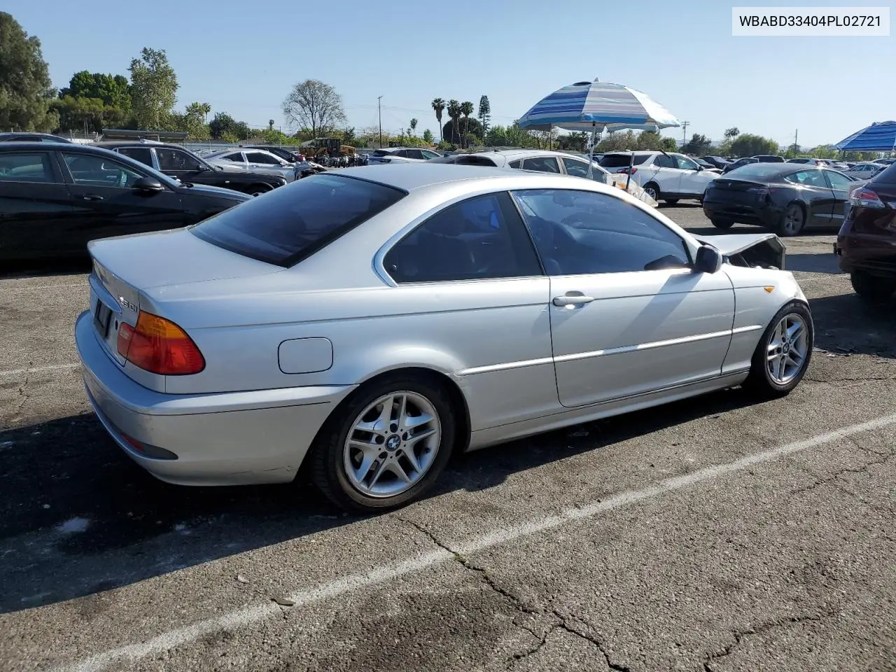 2004 BMW 325 Ci VIN: WBABD33404PL02721 Lot: 56375935