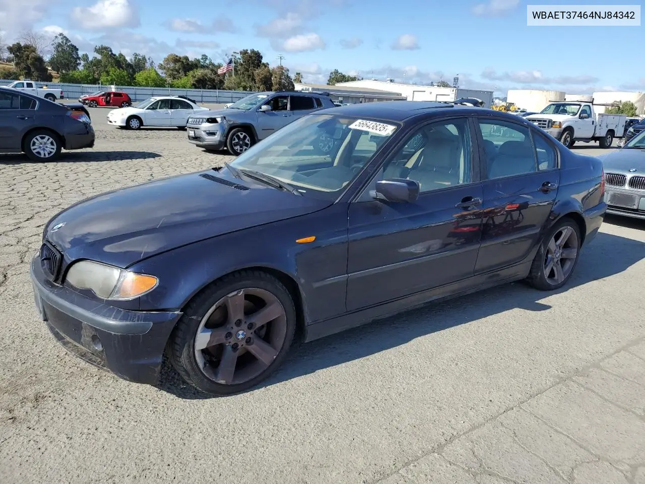 2004 BMW 325 I VIN: WBAET37464NJ84342 Lot: 56643835