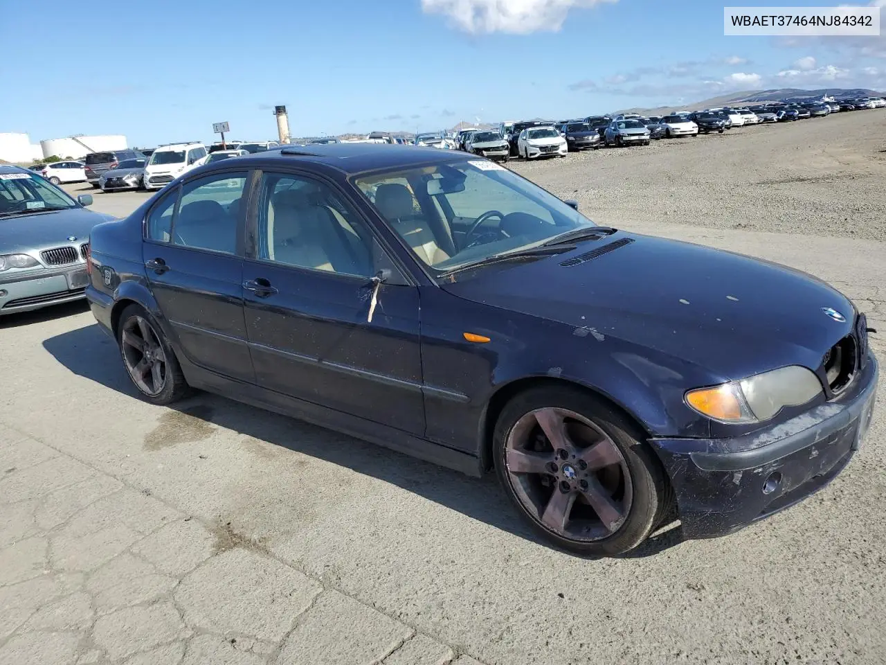 2004 BMW 325 I VIN: WBAET37464NJ84342 Lot: 56643835