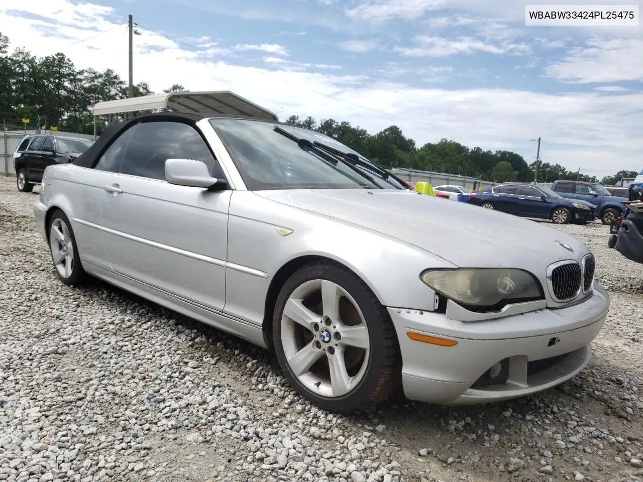 2004 BMW 325 Ci VIN: WBABW33424PL25475 Lot: 61738375