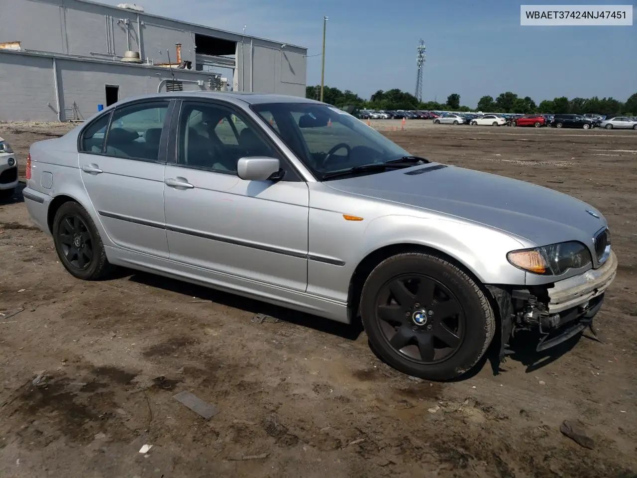 2004 BMW 325 I VIN: WBAET37424NJ47451 Lot: 62256615