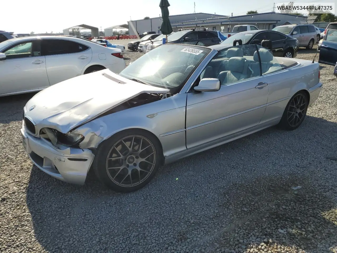 2004 BMW 330 Ci VIN: WBABW53444PL47375 Lot: 62426555