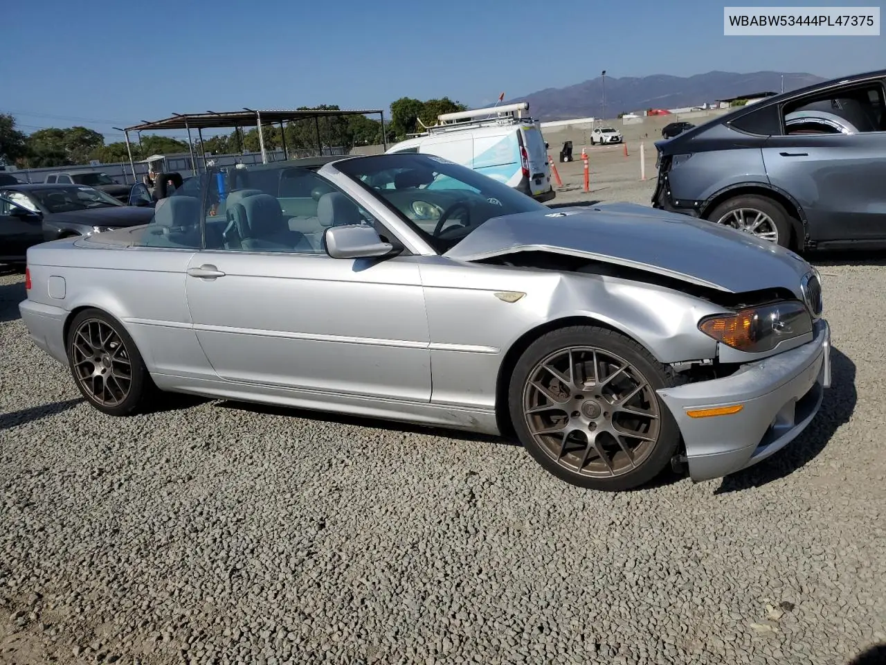 2004 BMW 330 Ci VIN: WBABW53444PL47375 Lot: 62426555