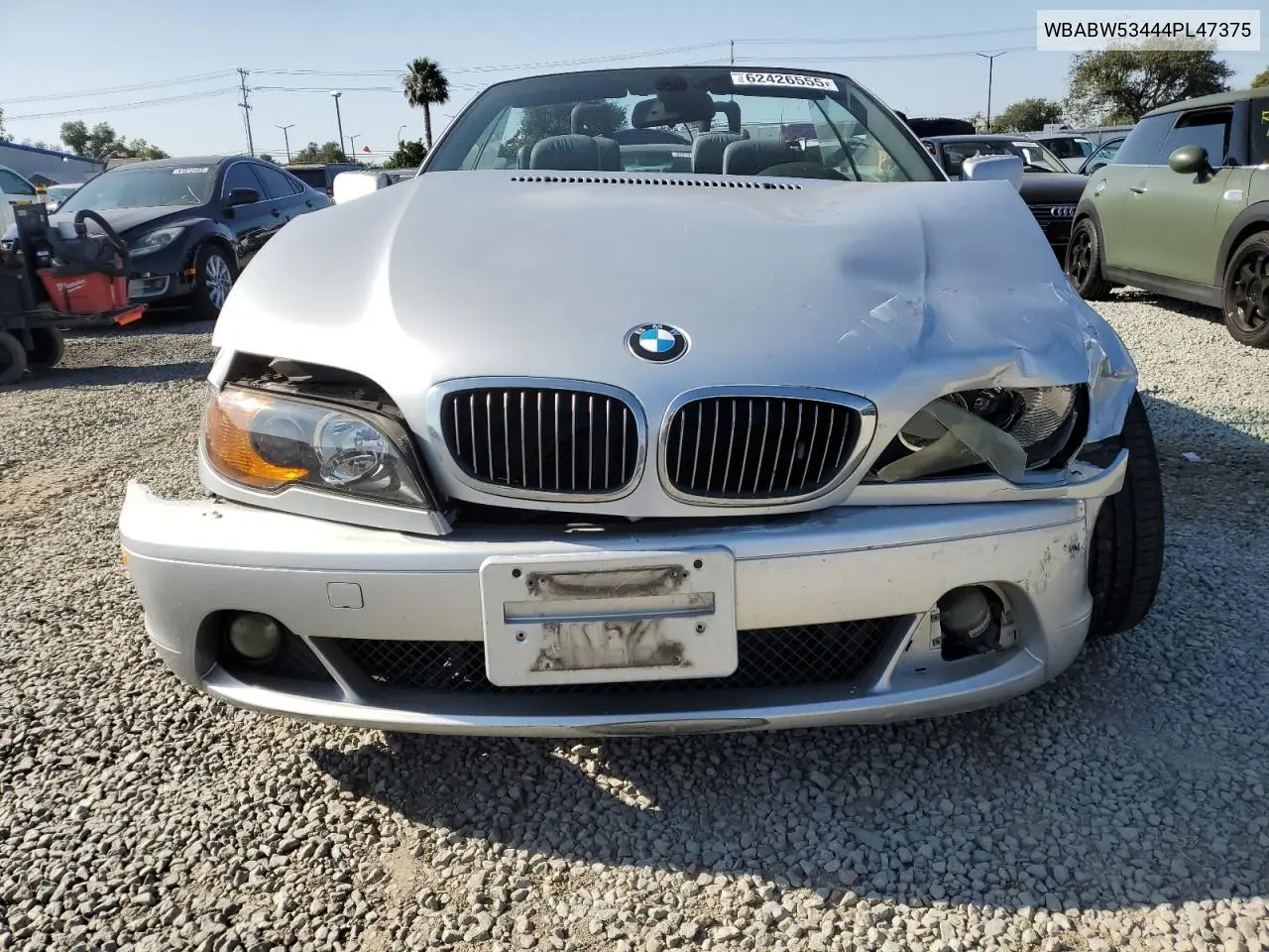 2004 BMW 330 Ci VIN: WBABW53444PL47375 Lot: 62426555