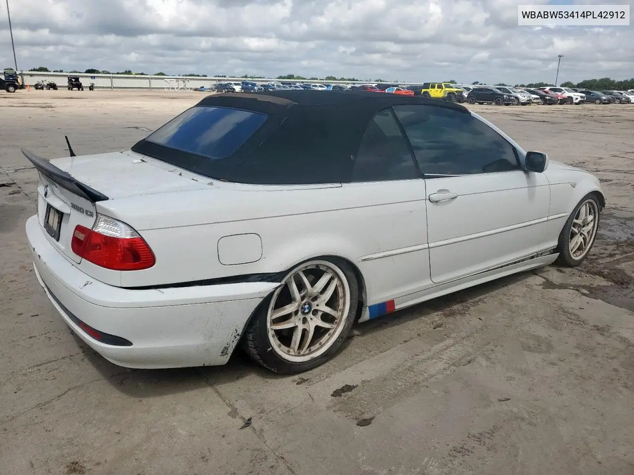 2004 BMW 330 Ci VIN: WBABW53414PL42912 Lot: 62610955