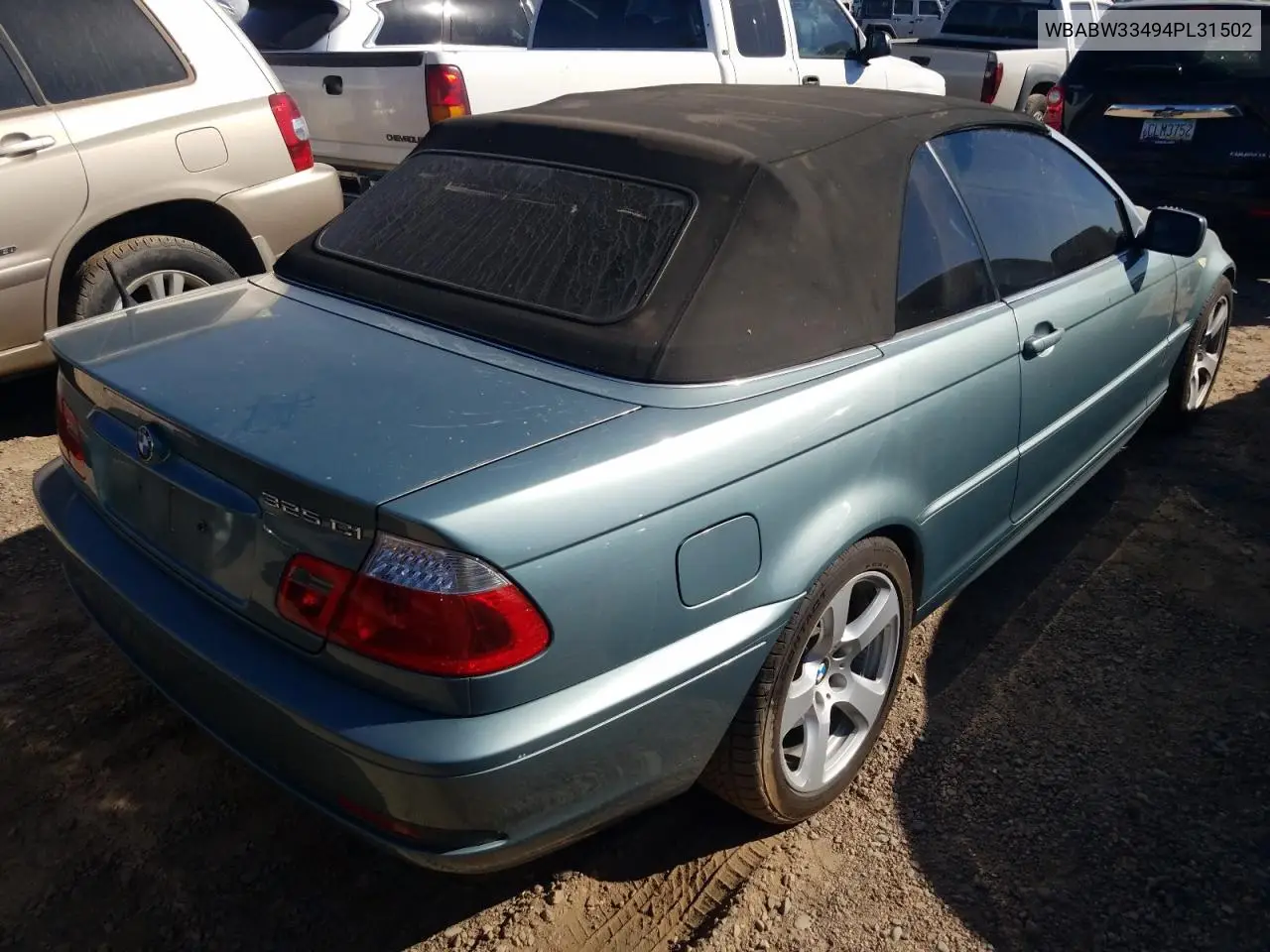 2004 BMW 325 Ci VIN: WBABW33494PL31502 Lot: 63704625