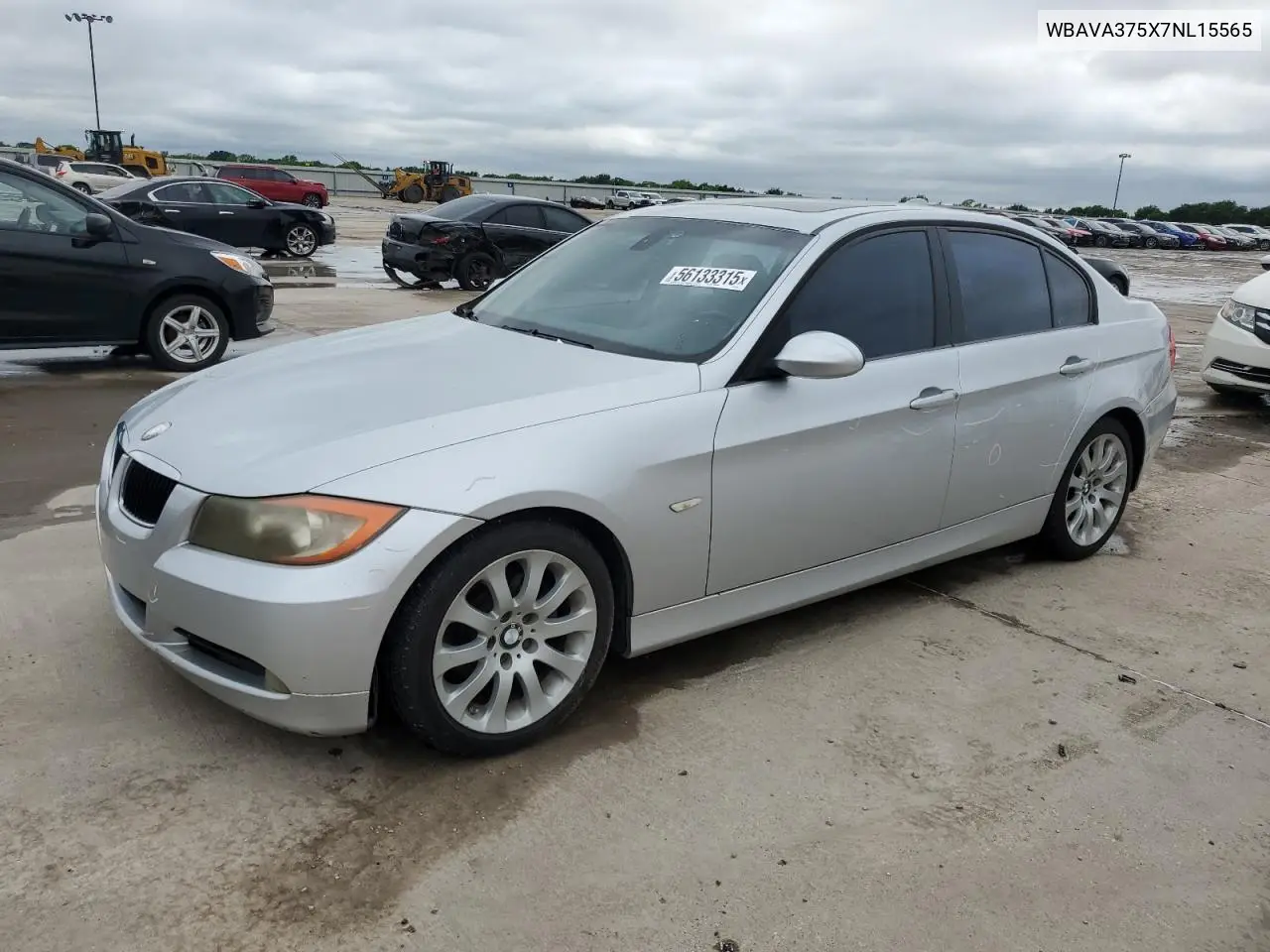 2007 BMW 328 I VIN: WBAVA375X7NL15565 Lot: 56133315