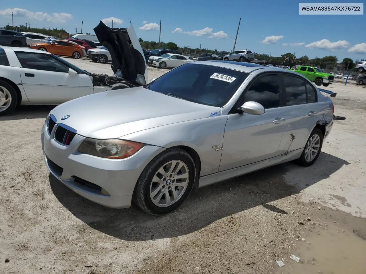 2007 BMW 328 I VIN: WBAVA33547KX76722 Lot: 56308305