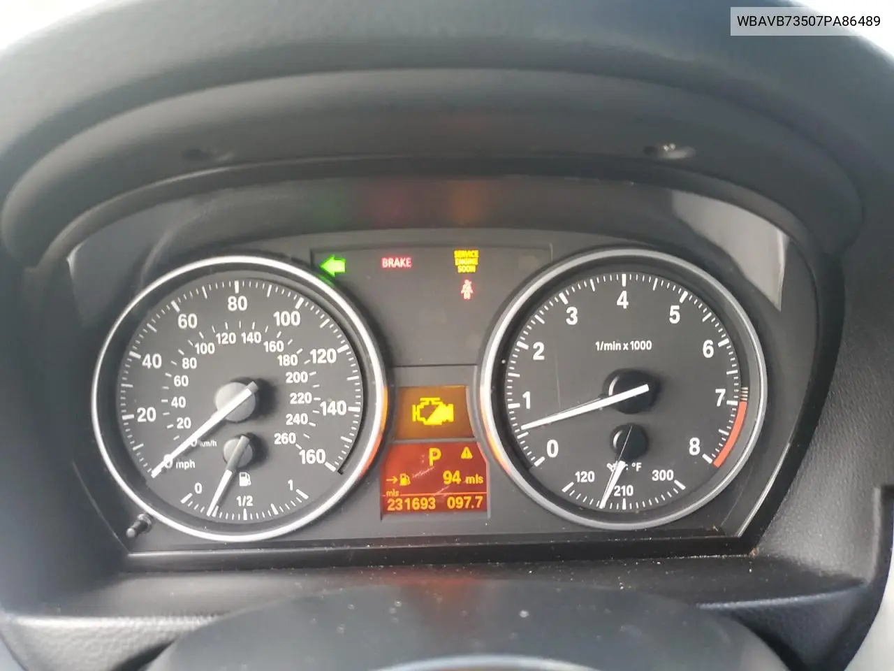 2007 BMW 335 I VIN: WBAVB73507PA86489 Lot: 56629945