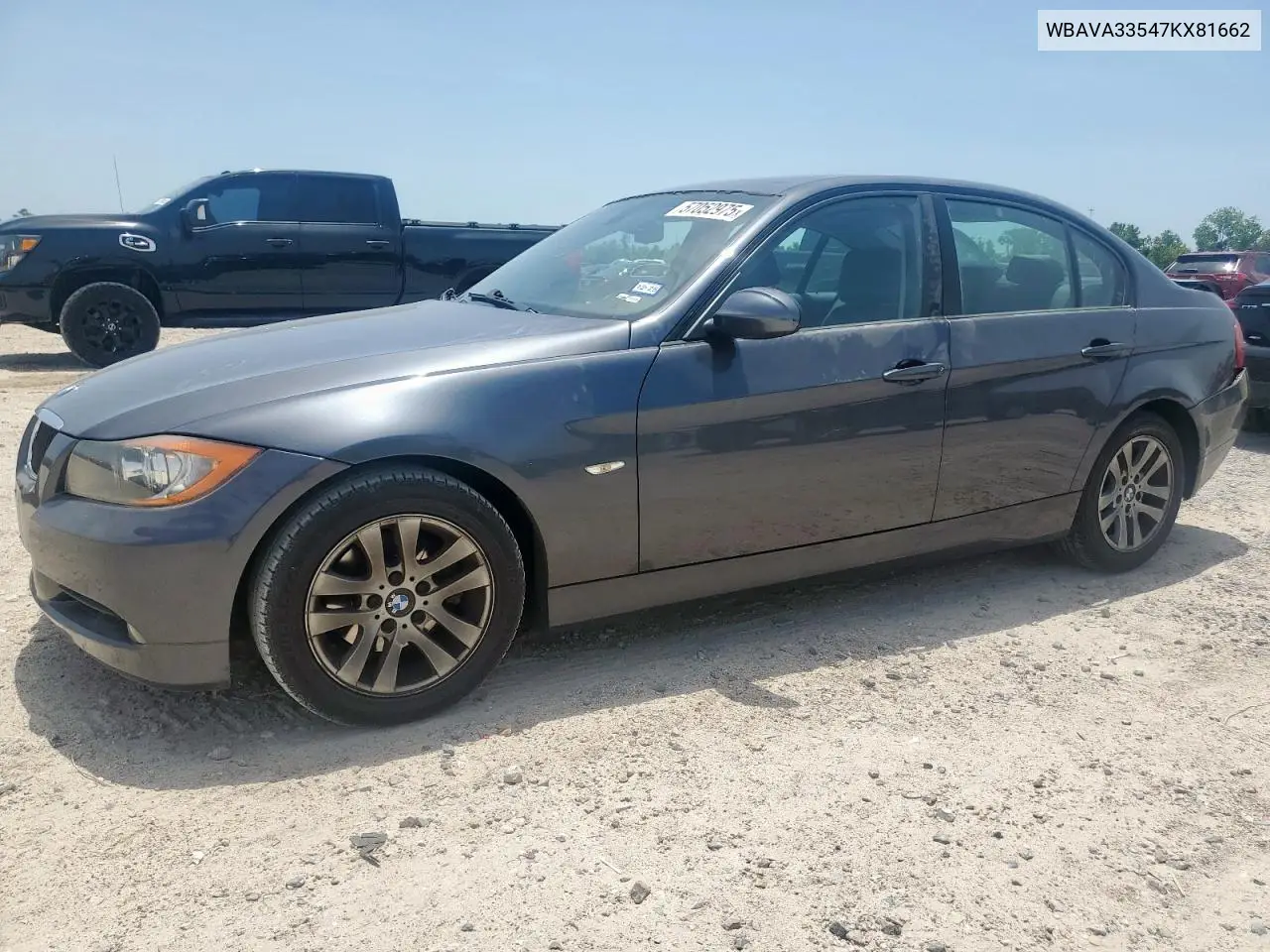 2007 BMW 328 I VIN: WBAVA33547KX81662 Lot: 57052975