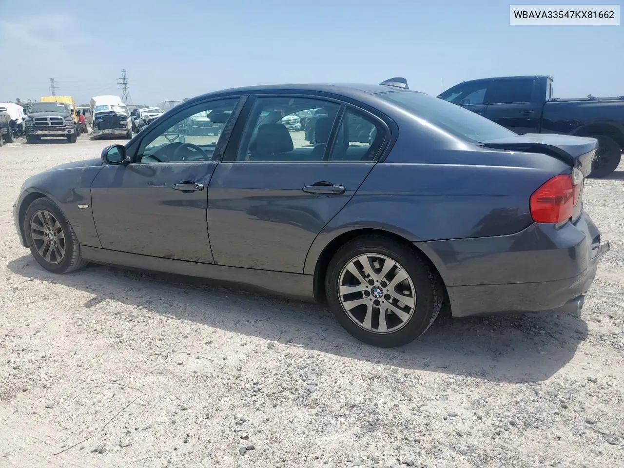 2007 BMW 328 I VIN: WBAVA33547KX81662 Lot: 57052975