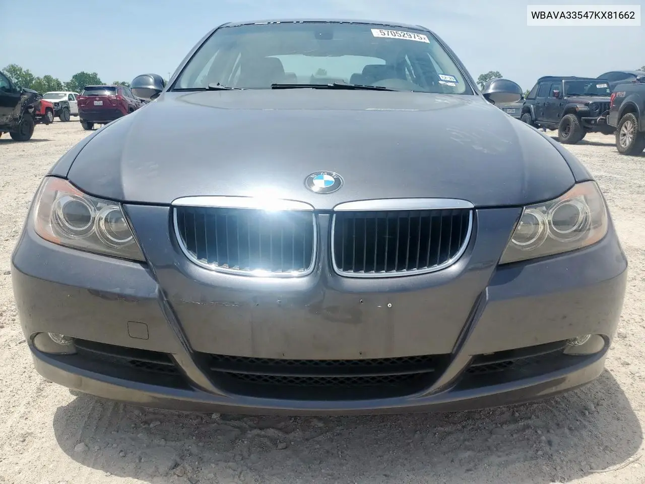 2007 BMW 328 I VIN: WBAVA33547KX81662 Lot: 57052975