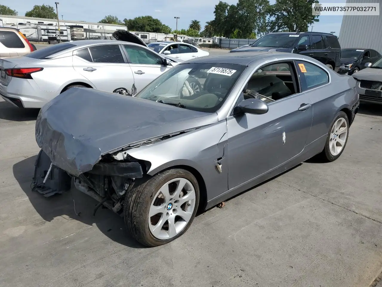 2007 BMW 335 I VIN: WBAWB73577P032771 Lot: 57176575