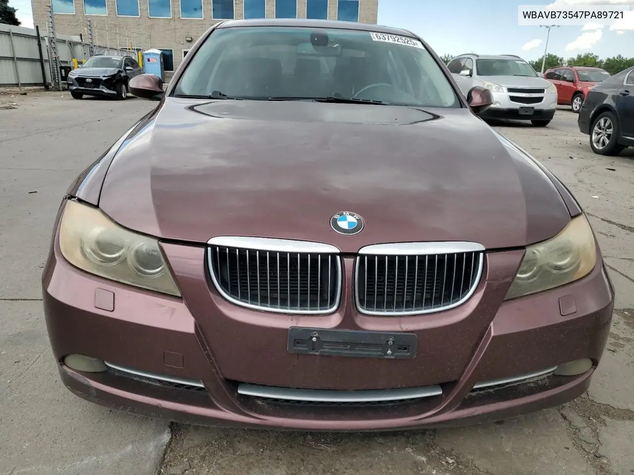 2007 BMW 335 I VIN: WBAVB73547PA89721 Lot: 63792525