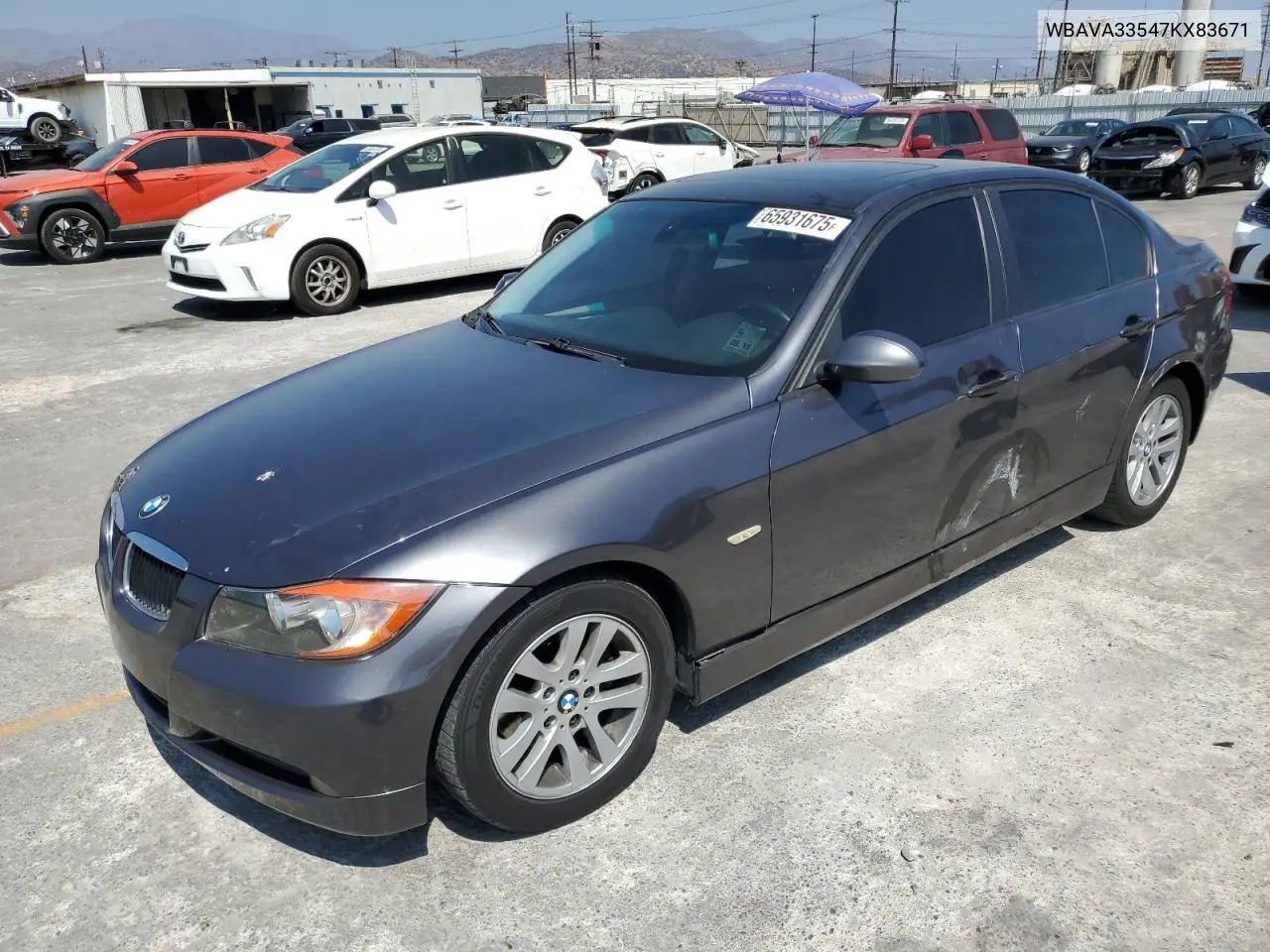 2007 BMW 328 I VIN: WBAVA33547KX83671 Lot: 65931675