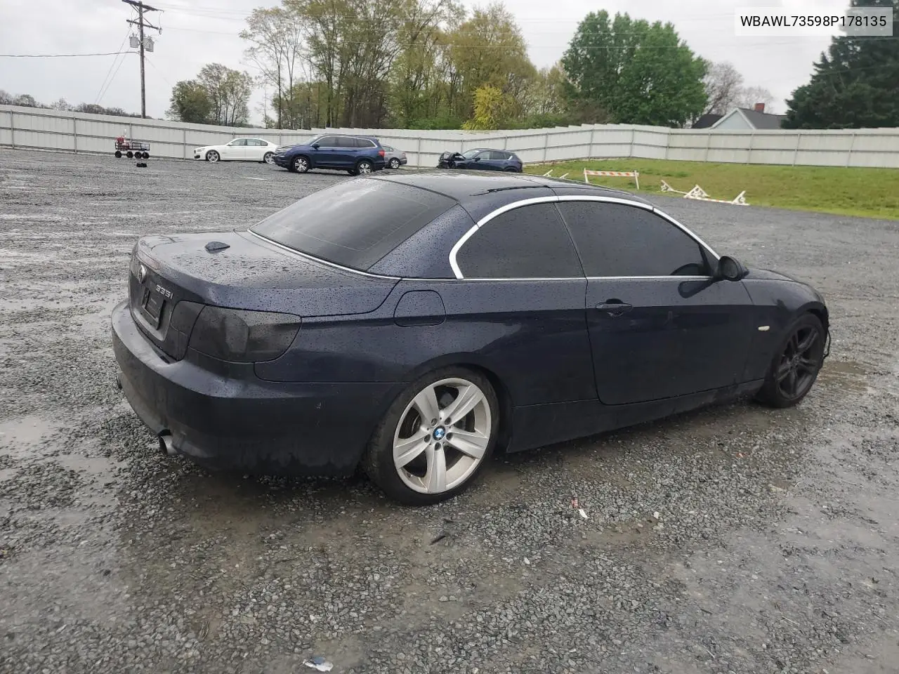 2008 BMW 335 I VIN: WBAWL73598P178135 Lot: 50607165