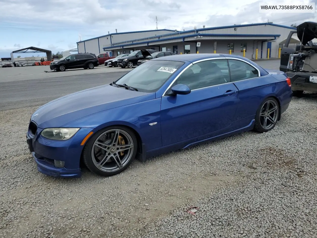 2008 BMW 335 I VIN: WBAWL73588PX58766 Lot: 52647985