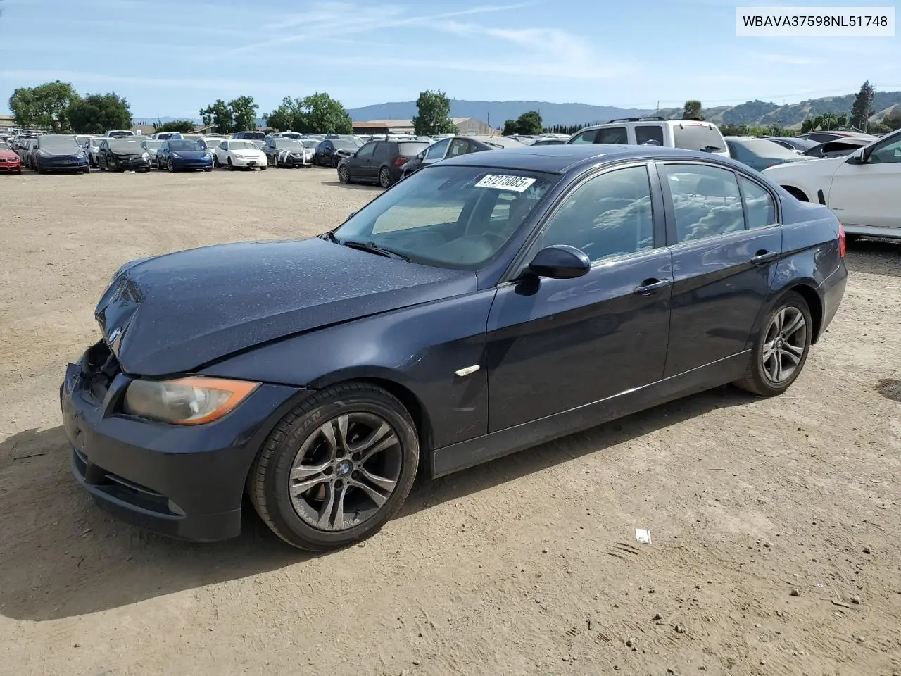 2008 BMW 328 I VIN: WBAVA37598NL51748 Lot: 57275085