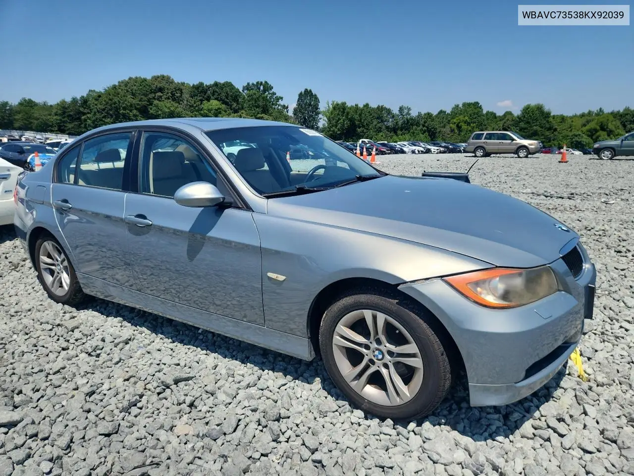 2008 BMW 328 Xi Sulev VIN: WBAVC73538KX92039 Lot: 65838735