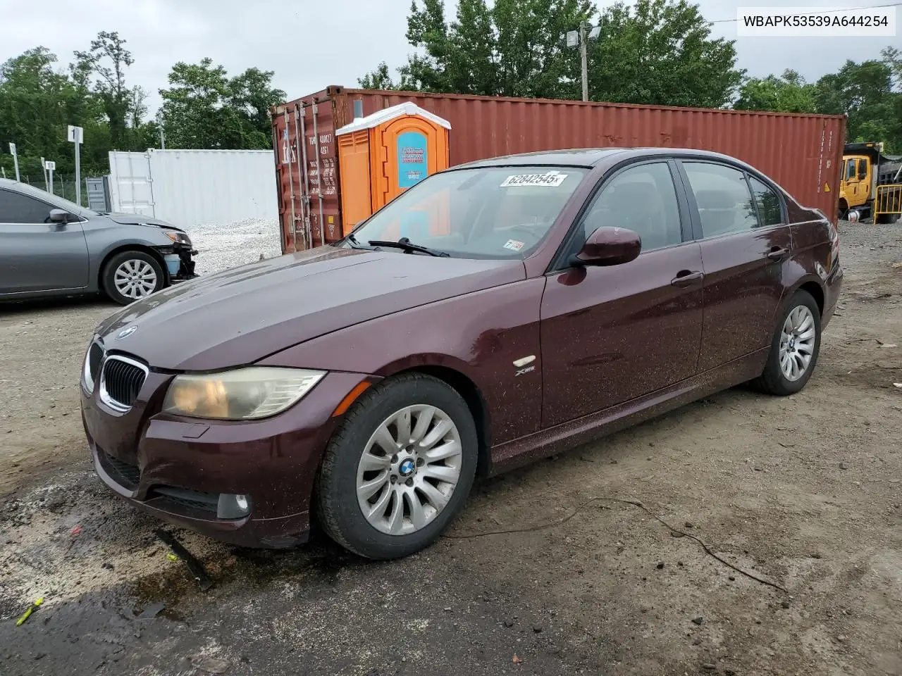 2009 BMW 328 Xi Sulev VIN: WBAPK53539A644254 Lot: 62842545
