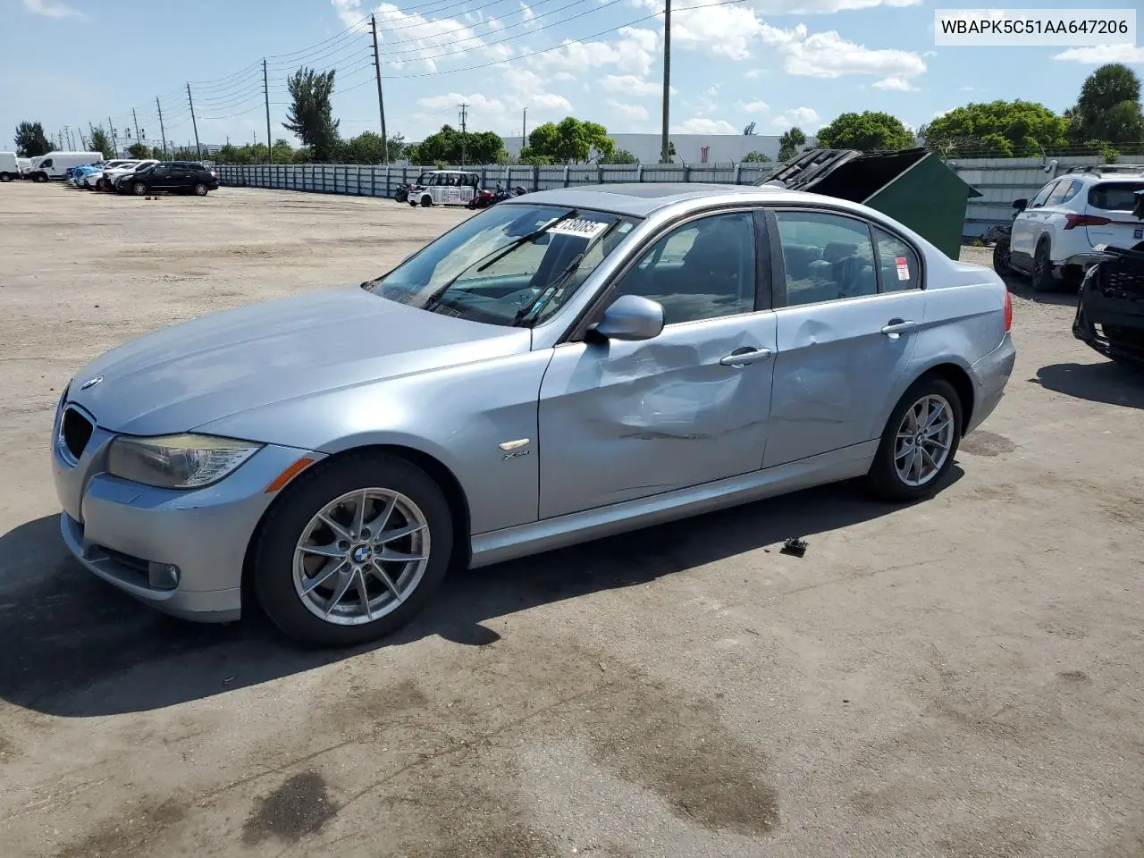 2010 BMW 328 Xi Sulev VIN: WBAPK5C51AA647206 Lot: 52139085