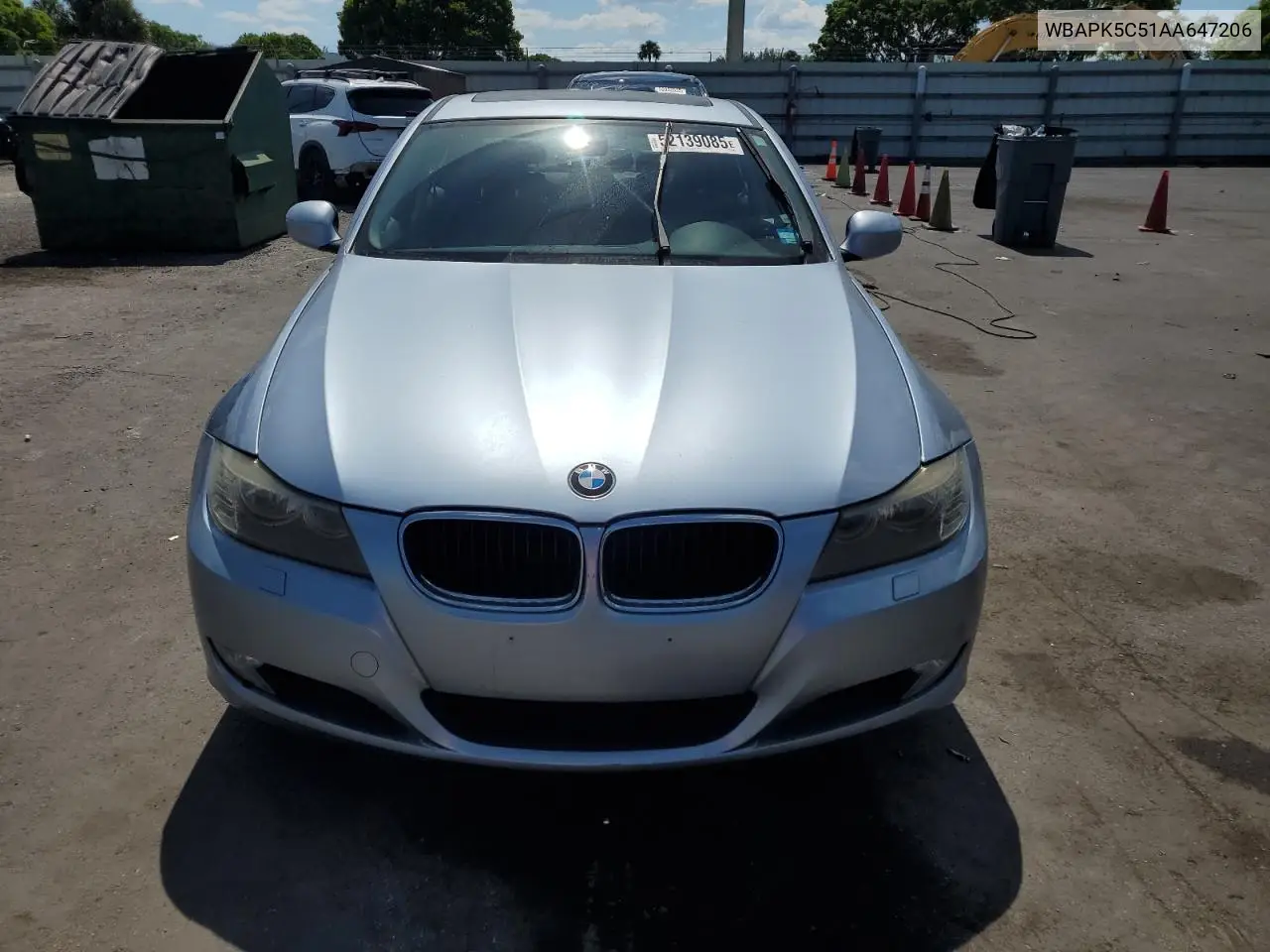 2010 BMW 328 Xi Sulev VIN: WBAPK5C51AA647206 Lot: 52139085