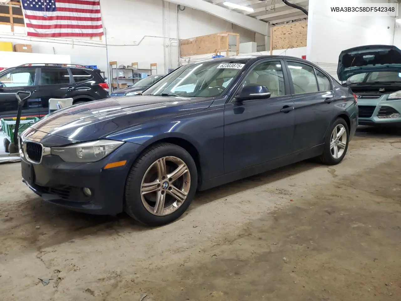 2013 BMW 328 Xi VIN: WBA3B3C58DF542348 Lot: 62303875