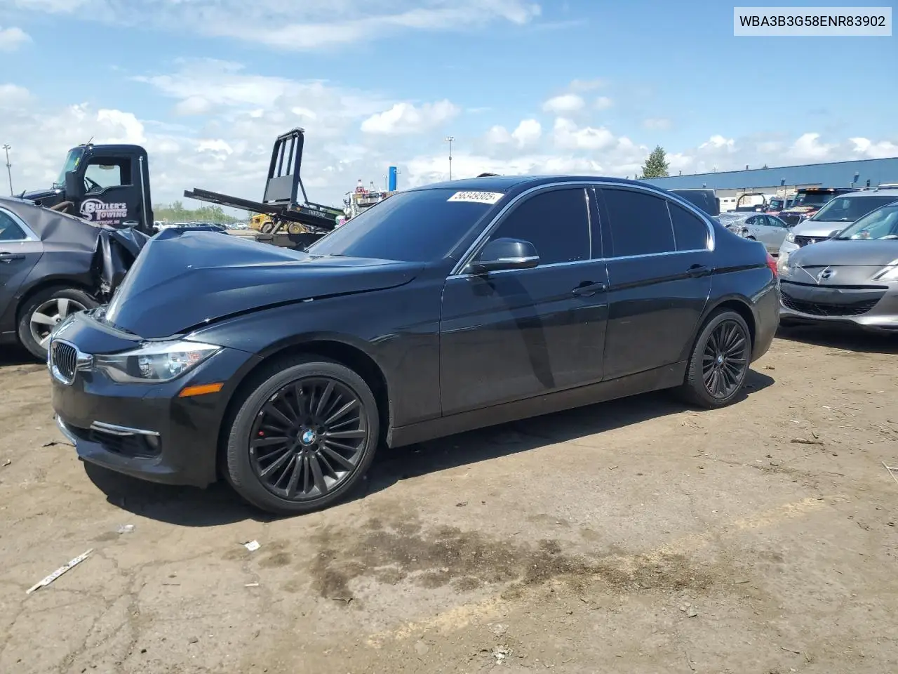 2014 BMW 328 Xi VIN: WBA3B3G58ENR83902 Lot: 56349305