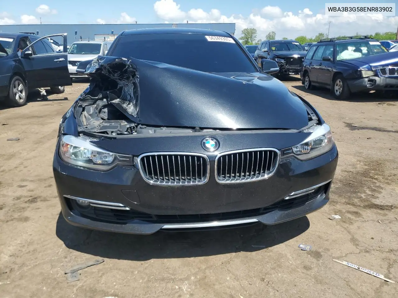 2014 BMW 328 Xi VIN: WBA3B3G58ENR83902 Lot: 56349305