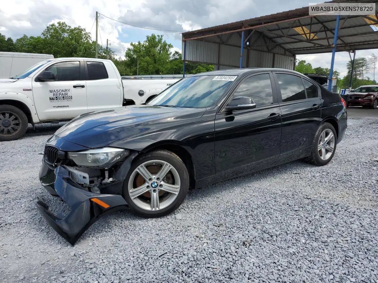 2014 BMW 320 I VIN: WBA3B1G5XENS78720 Lot: 57034255