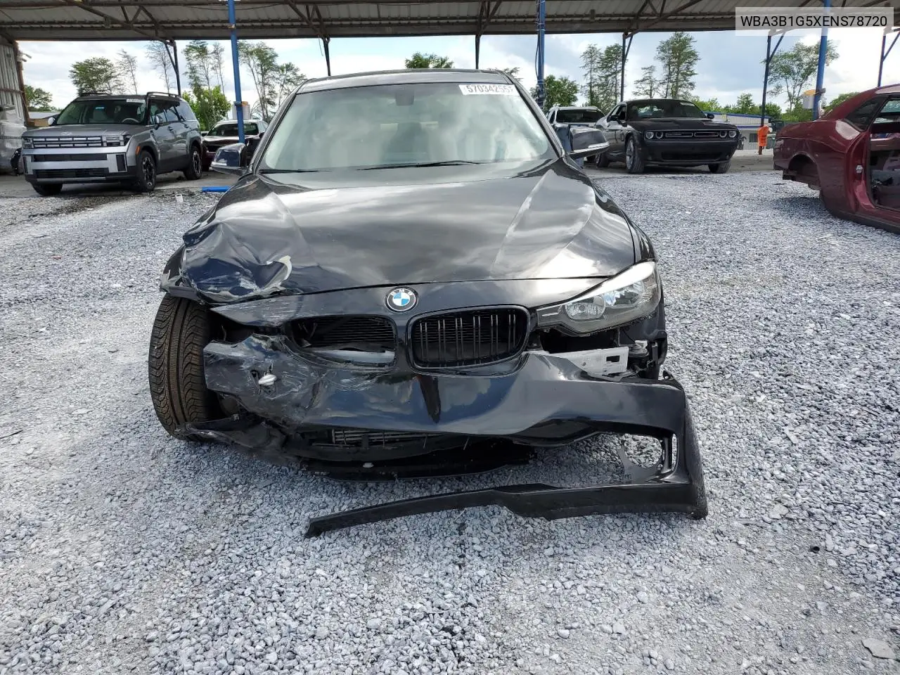 2014 BMW 320 I VIN: WBA3B1G5XENS78720 Lot: 57034255