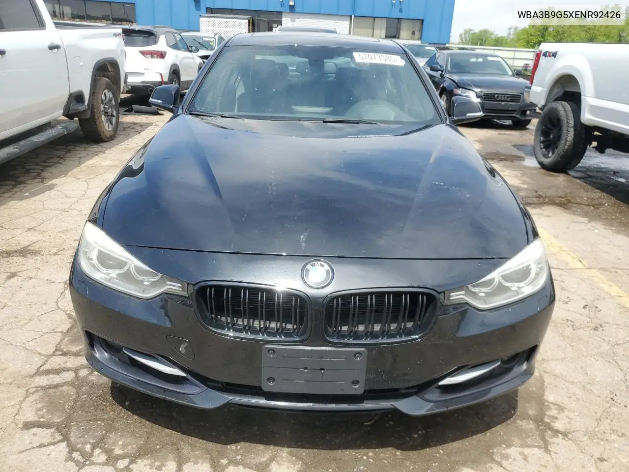 2014 BMW 335 Xi VIN: WBA3B9G5XENR92426 Lot: 57073385