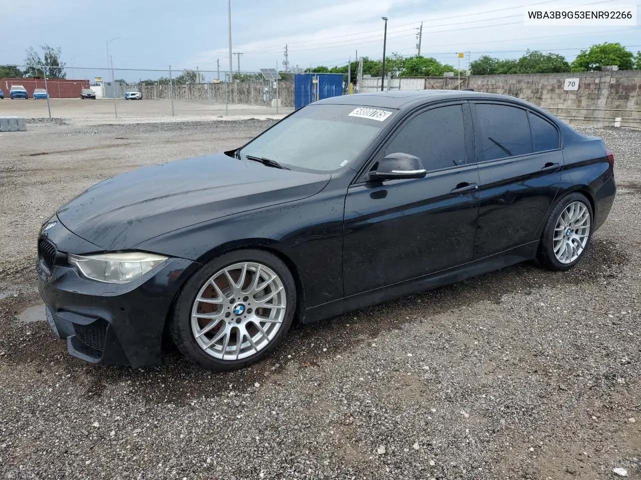 2014 BMW 335 Xi VIN: WBA3B9G53ENR92266 Lot: 58800785