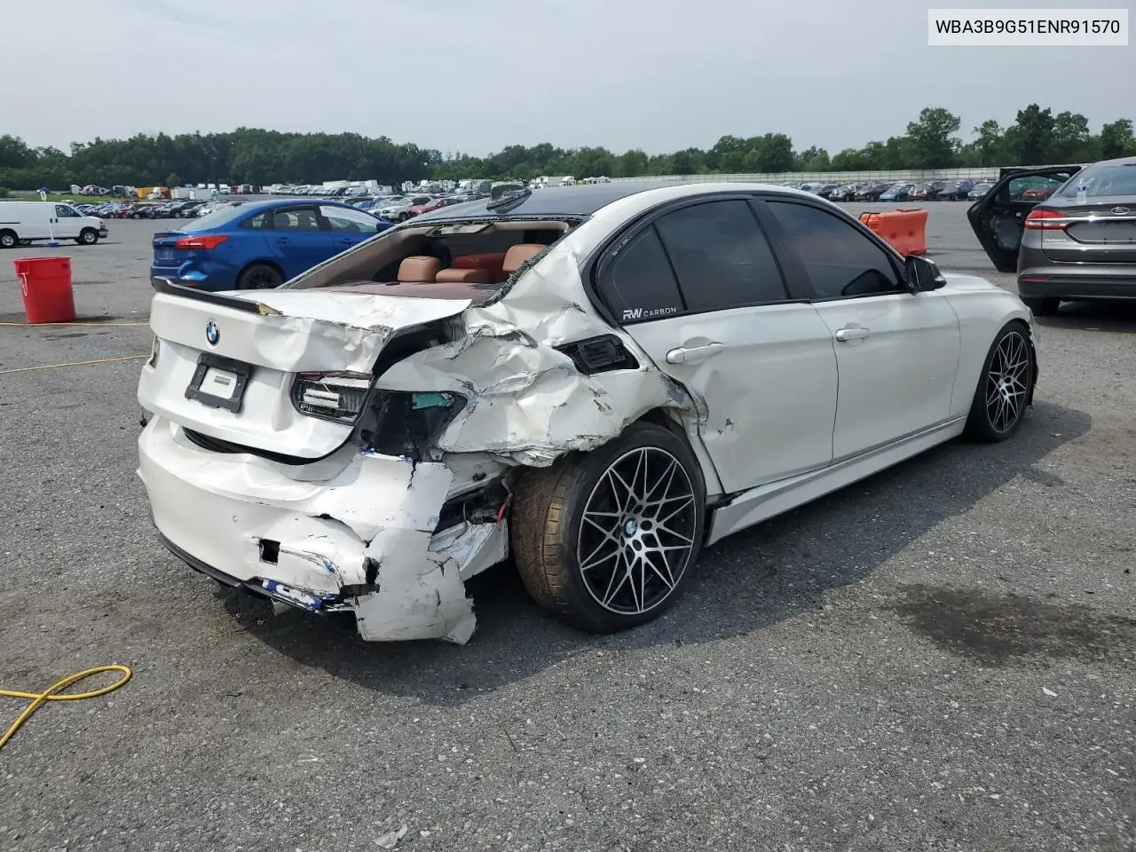 2014 BMW 335 Xi VIN: WBA3B9G51ENR91570 Lot: 63038605