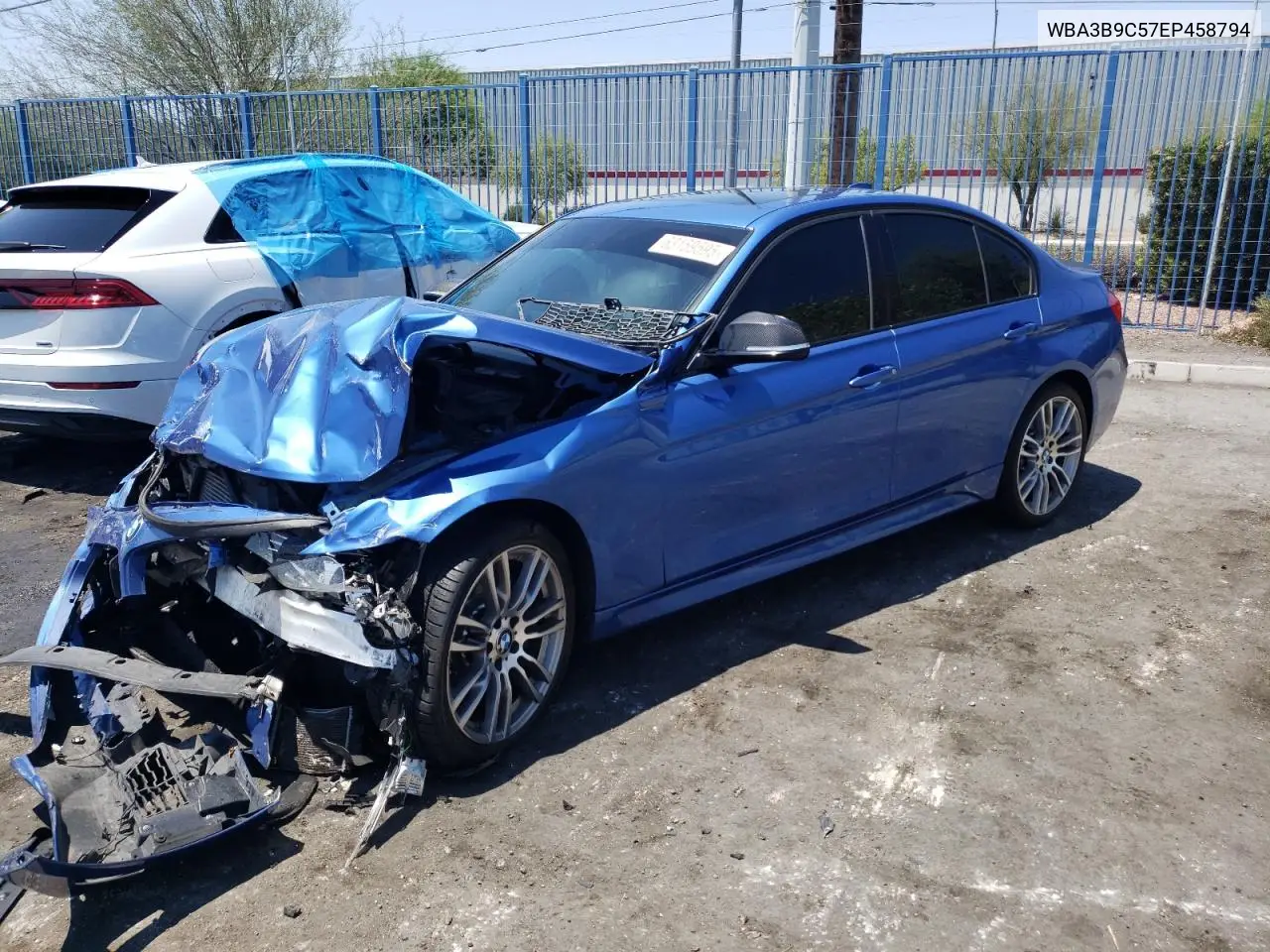 2014 BMW 335 Xi VIN: WBA3B9C57EP458794 Lot: 63159595