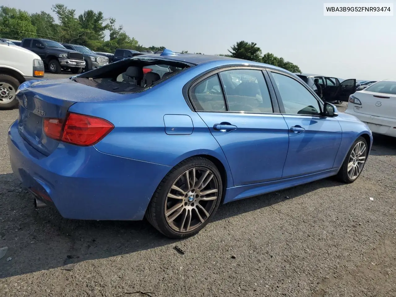 2015 BMW 335 Xi VIN: WBA3B9G52FNR93474 Lot: 62725745