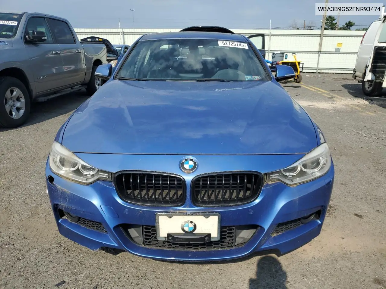 2015 BMW 335 Xi VIN: WBA3B9G52FNR93474 Lot: 62725745