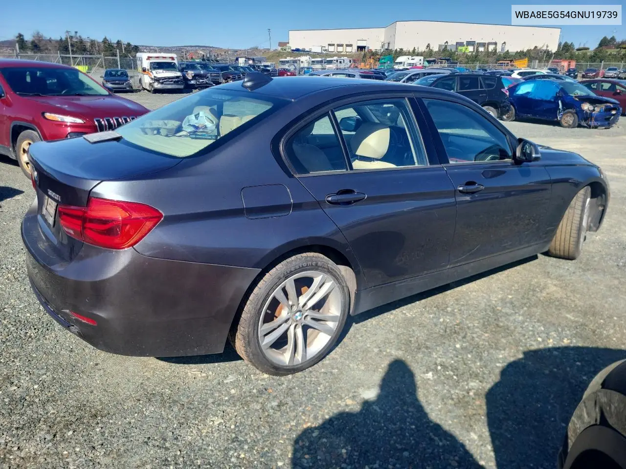 2016 BMW 320 Xi VIN: WBA8E5G54GNU19739 Lot: 54472925