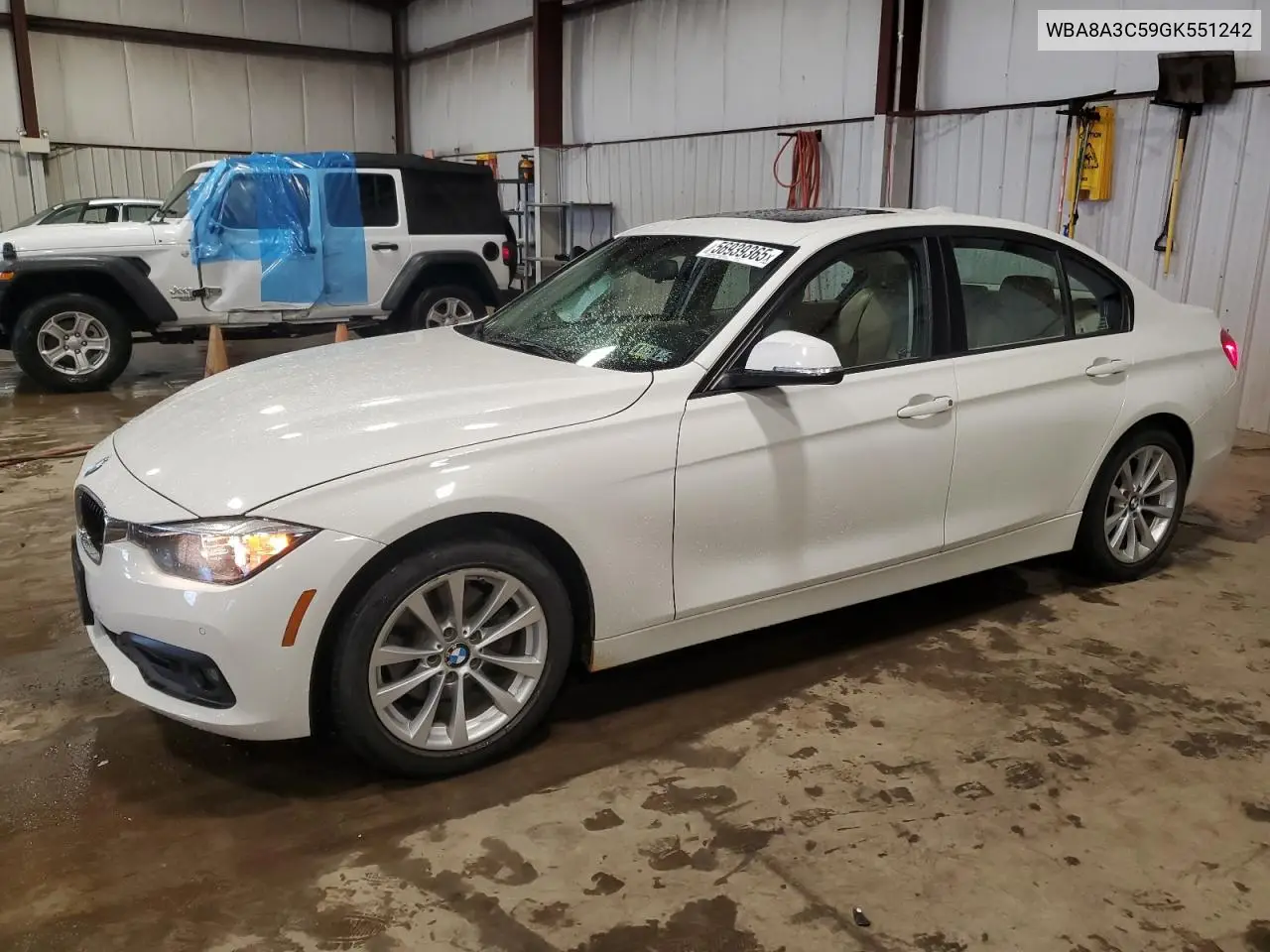 2016 BMW 320 Xi VIN: WBA8A3C59GK551242 Lot: 56939365