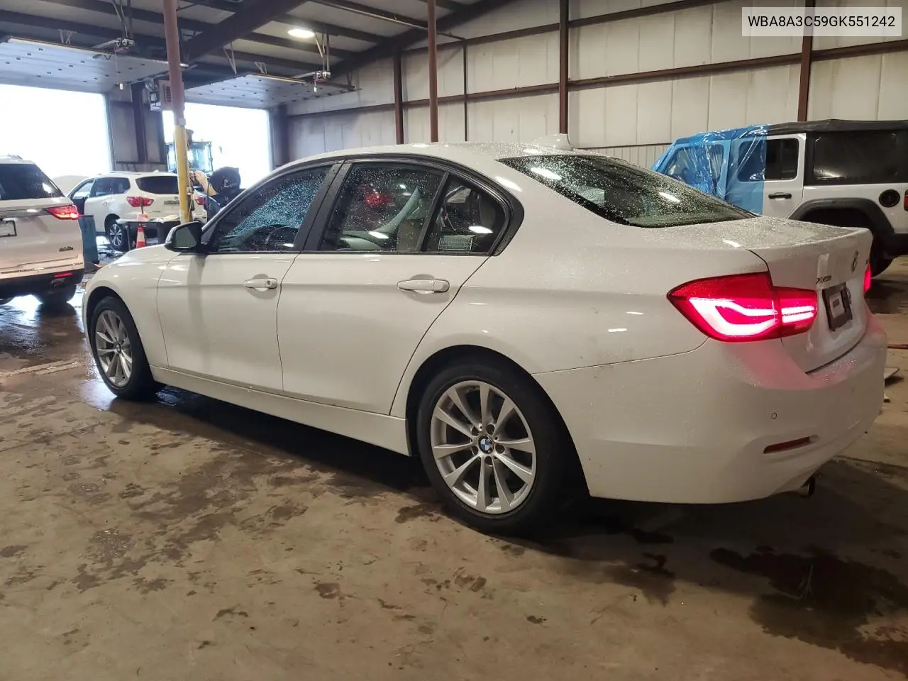 2016 BMW 320 Xi VIN: WBA8A3C59GK551242 Lot: 56939365