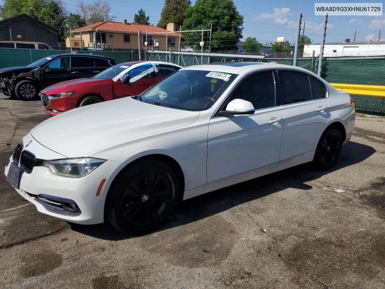 2017 BMW 330 Xi VIN: WBA8D9G3XHNU61729 Lot: 62709875