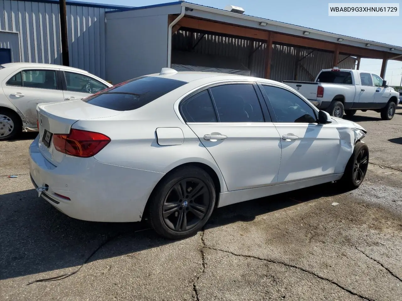 2017 BMW 330 Xi VIN: WBA8D9G3XHNU61729 Lot: 62709875