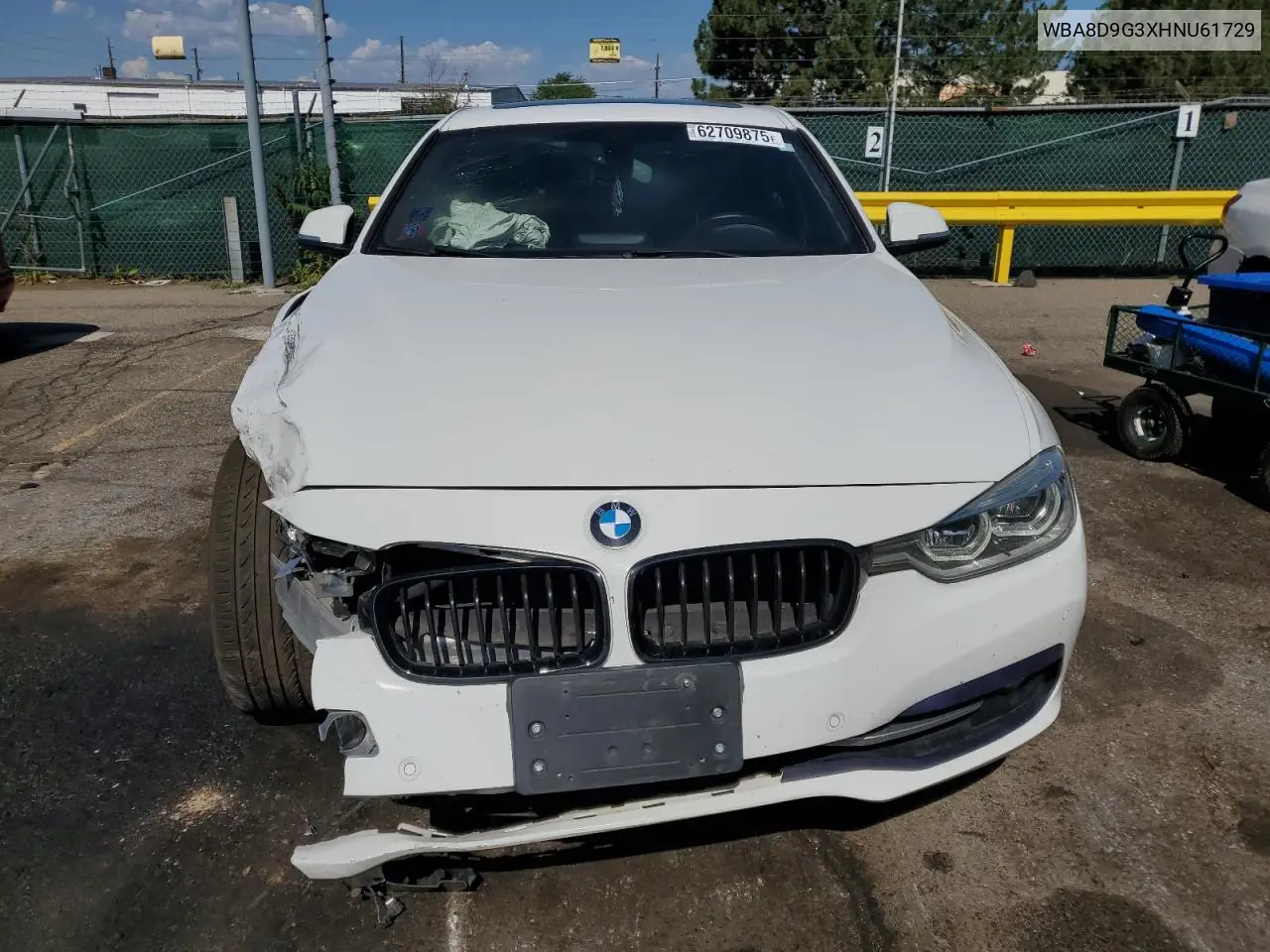 2017 BMW 330 Xi VIN: WBA8D9G3XHNU61729 Lot: 62709875