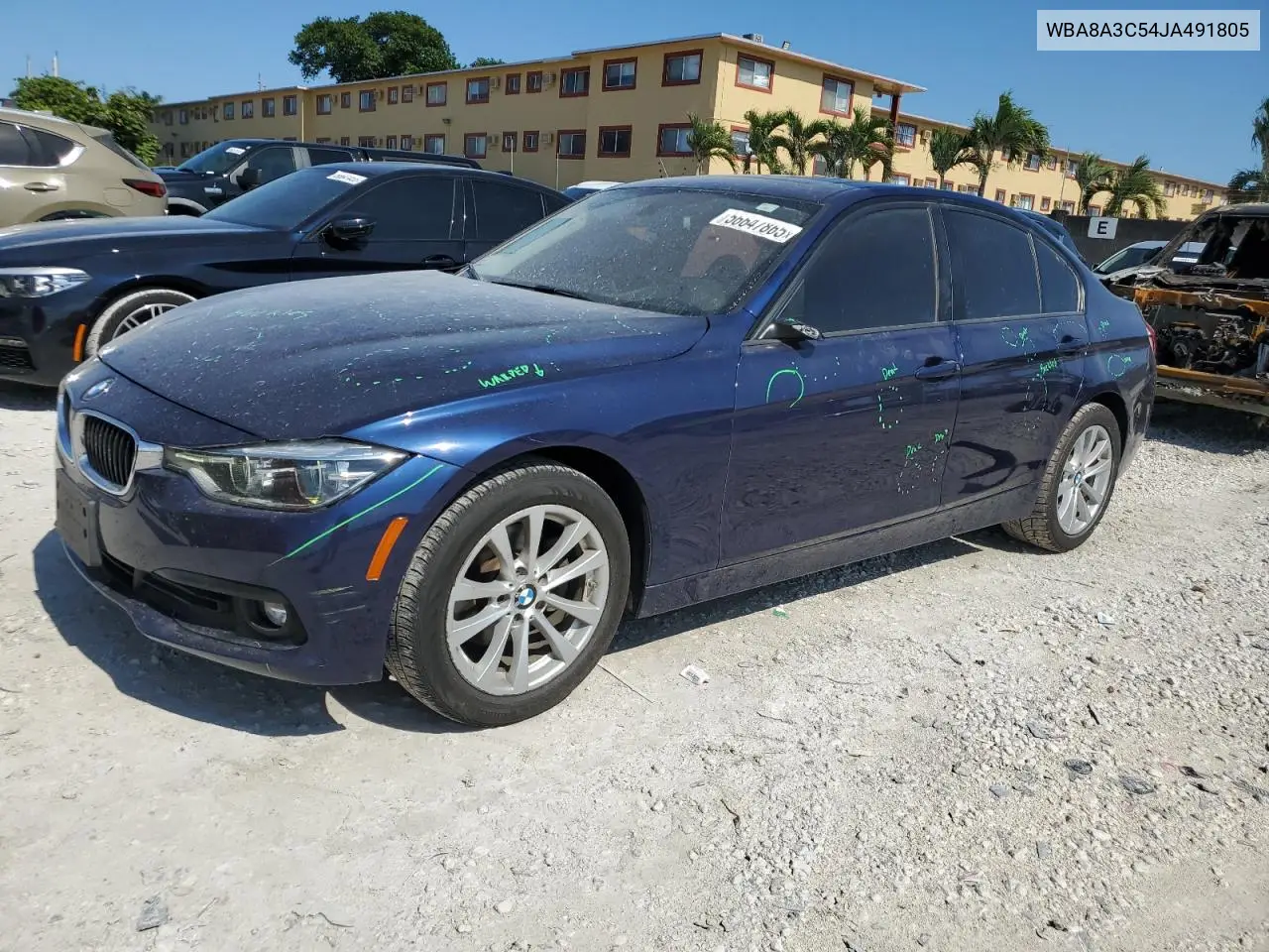 2018 BMW 320 Xi VIN: WBA8A3C54JA491805 Lot: 56647865