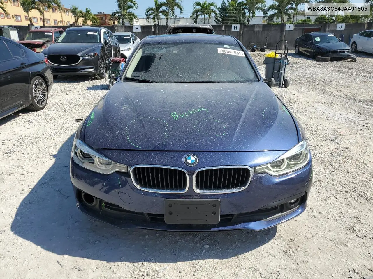 2018 BMW 320 Xi VIN: WBA8A3C54JA491805 Lot: 56647865