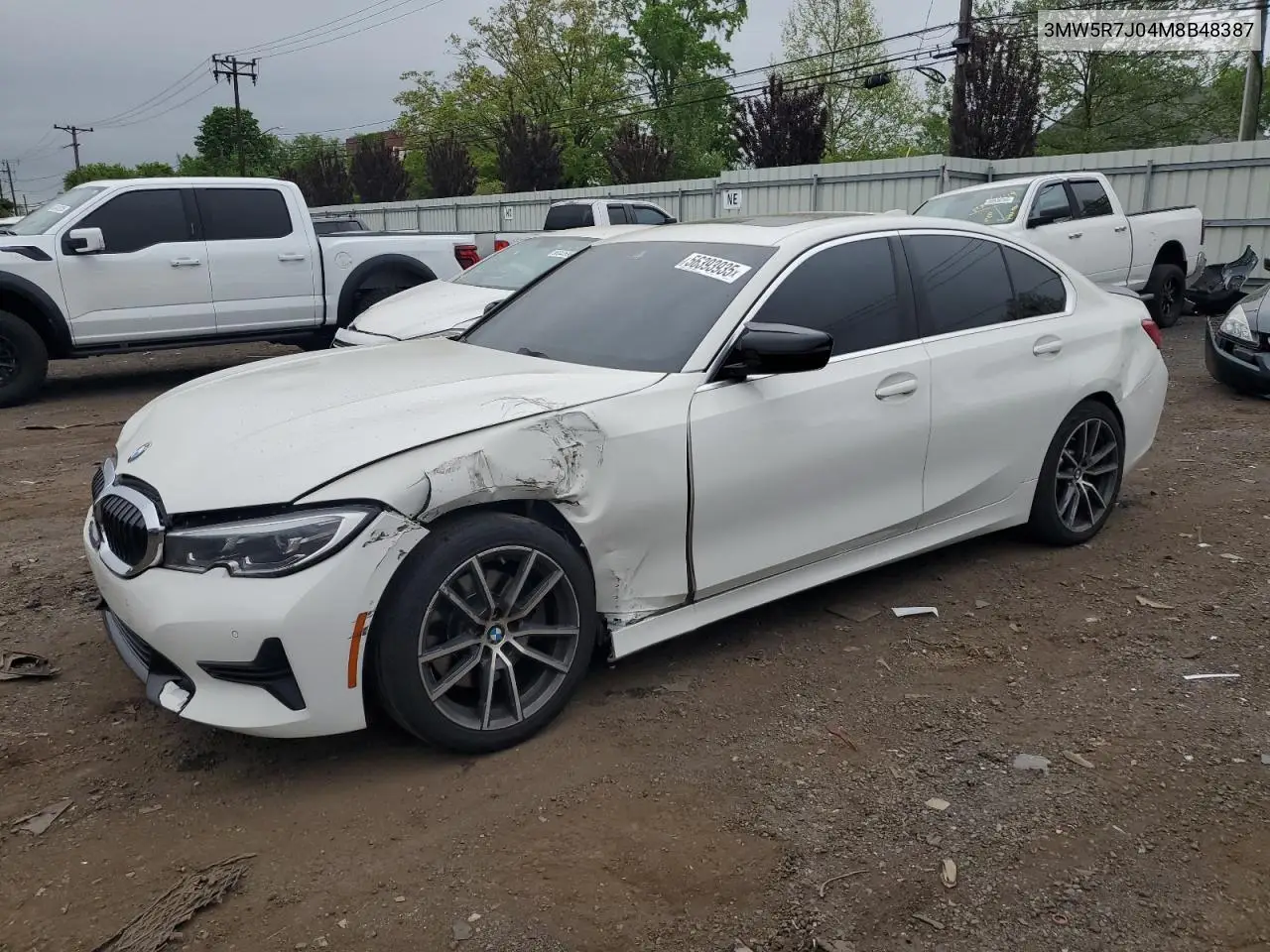 2021 BMW 330Xi VIN: 3MW5R7J04M8B48387 Lot: 56393935