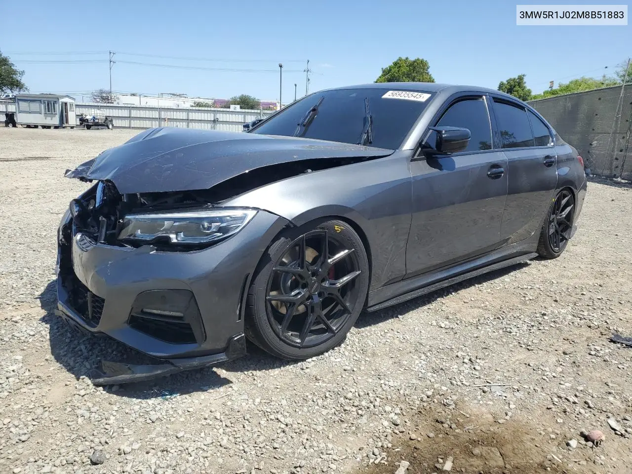2021 BMW 330I VIN: 3MW5R1J02M8B51883 Lot: 56935545