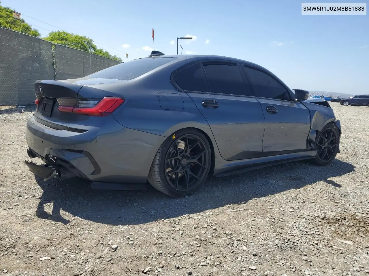 2021 BMW 330I VIN: 3MW5R1J02M8B51883 Lot: 56935545