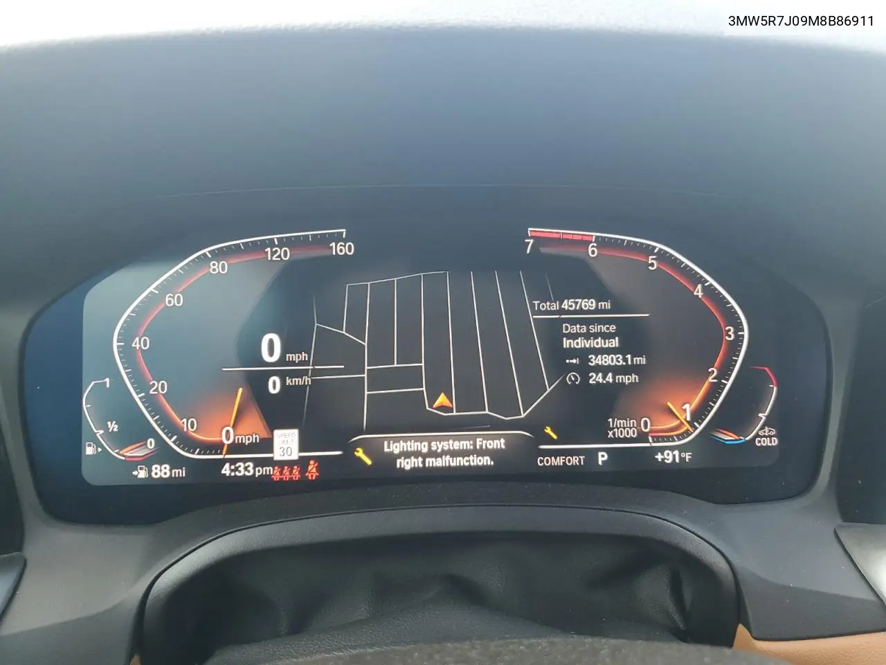 2021 BMW 330Xi VIN: 3MW5R7J09M8B86911 Lot: 62775085